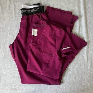 maroon scrub set